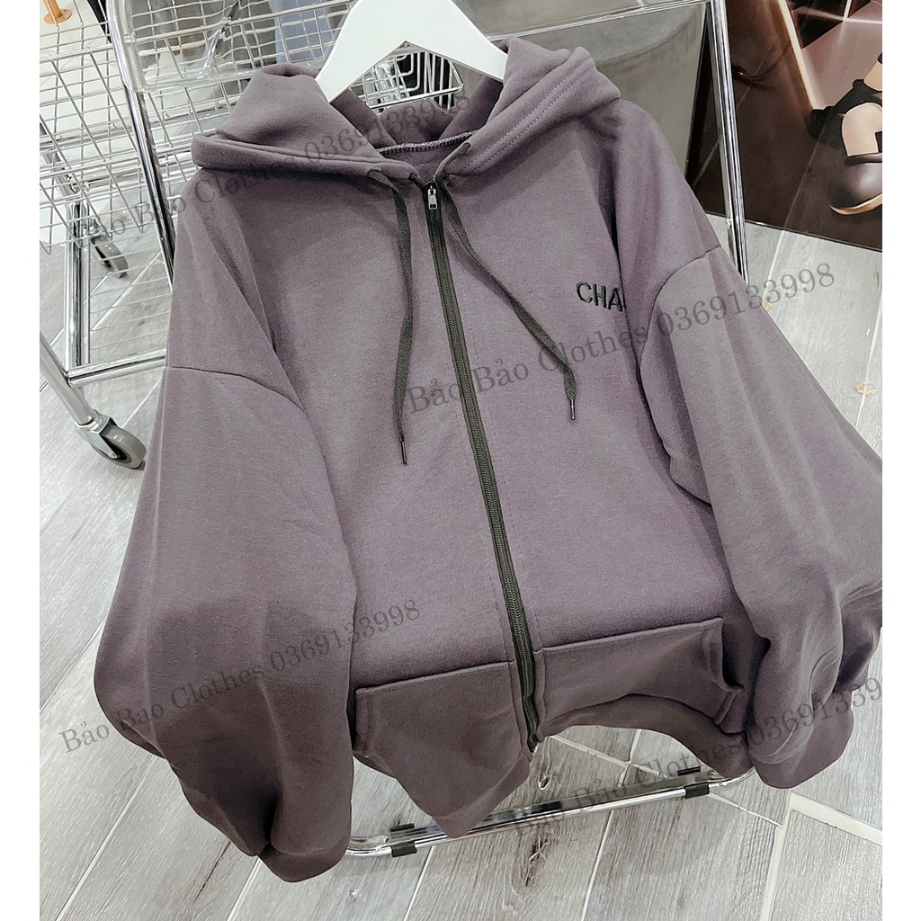 Khoác Nỉ Hoodie Nam Nữ Thêu Ngực Chaos Unisex Mũ To Kéo Khóa- Hoodie Sweater Nỉ Uzzlang