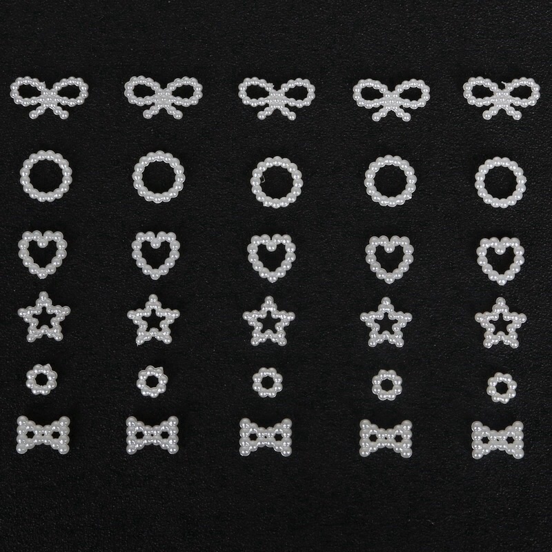 Charm nhựa trái tim ngôi sao hột trai