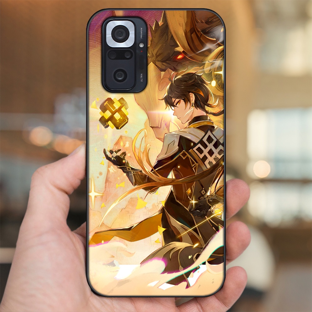 Ốp lưng Xiaomi Redmi Note 10 Pro viền đen in hình Zhongli Genshin Impact