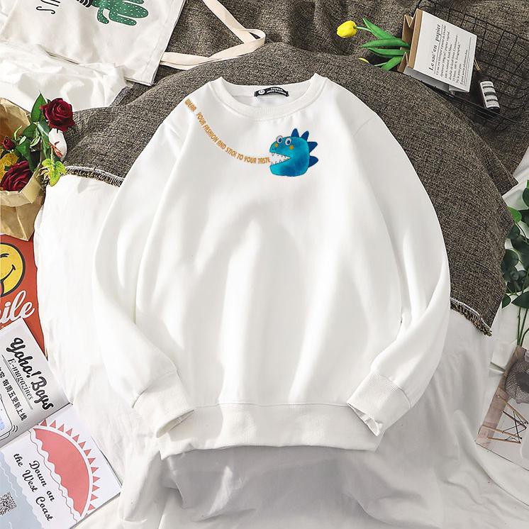 [VIDEO THẬT] Áo Sweater Nam Nỉ Ngoại Khủng Long Viền Cổ Form Rộng dáng Oversize ( unisex nam nữ đều mặc được) | BigBuy360 - bigbuy360.vn