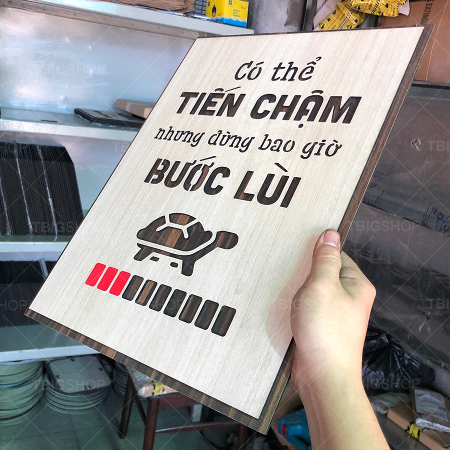 [TBIG] Tranh tạo đông lực  gỗ MDF trang trí treo tường văn phong công ty, góc học tập lên tinh thần cá nhân và tập thể