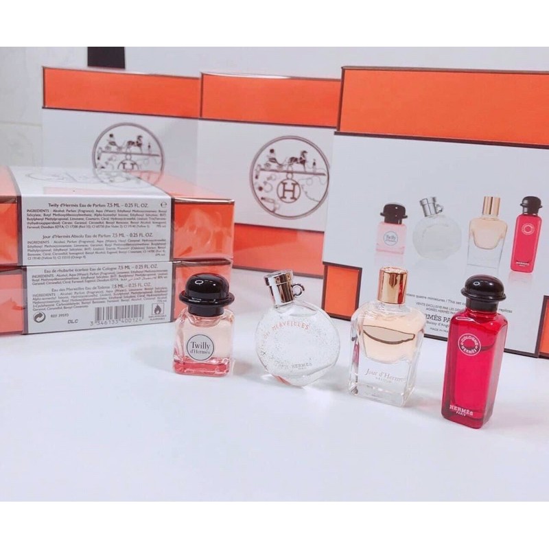 [ CHUẨN AUTH ] Trọn bộ nước hoa Set Hermes mini, tuyển chọn 4 hương thơm xuất sắc | Thế Giới Skin Care