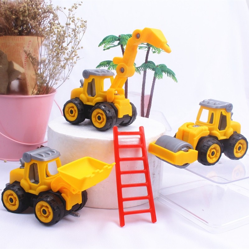Mô Hình Xe Cần Cẩu Trang Trí Bánh Kem