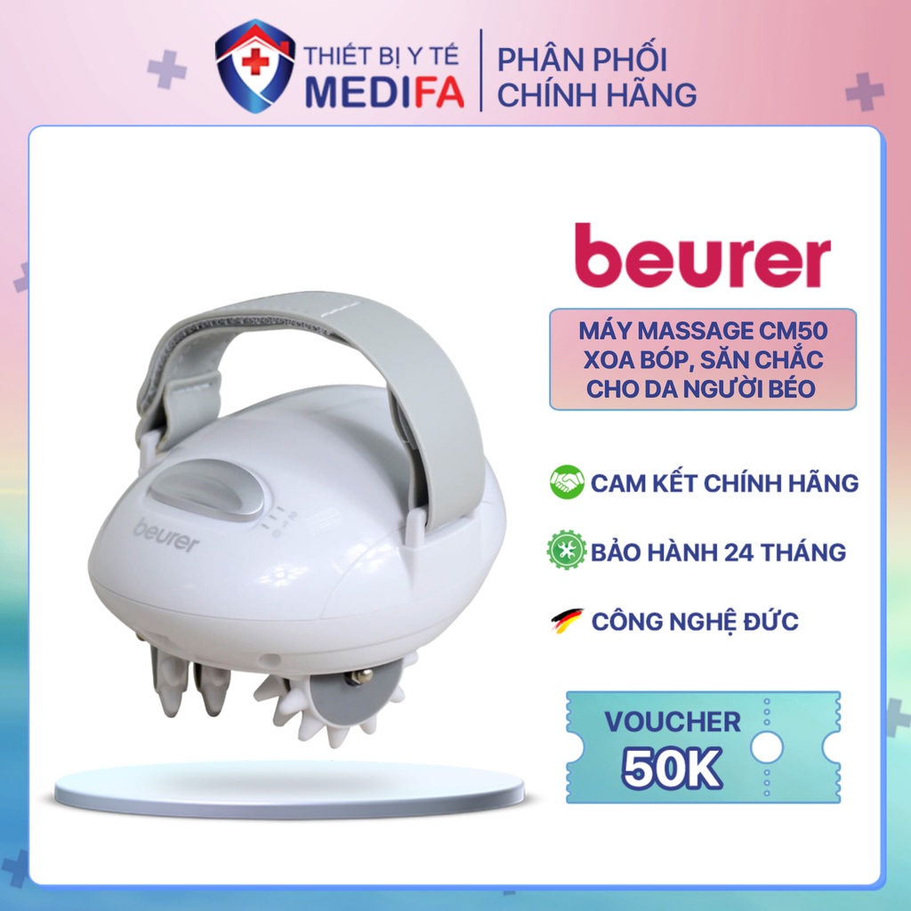 Máy massage cầm tay Beurer CM50 xoa bóp, làm săn chắc vùng da bị Cellulite | BH 24 tháng