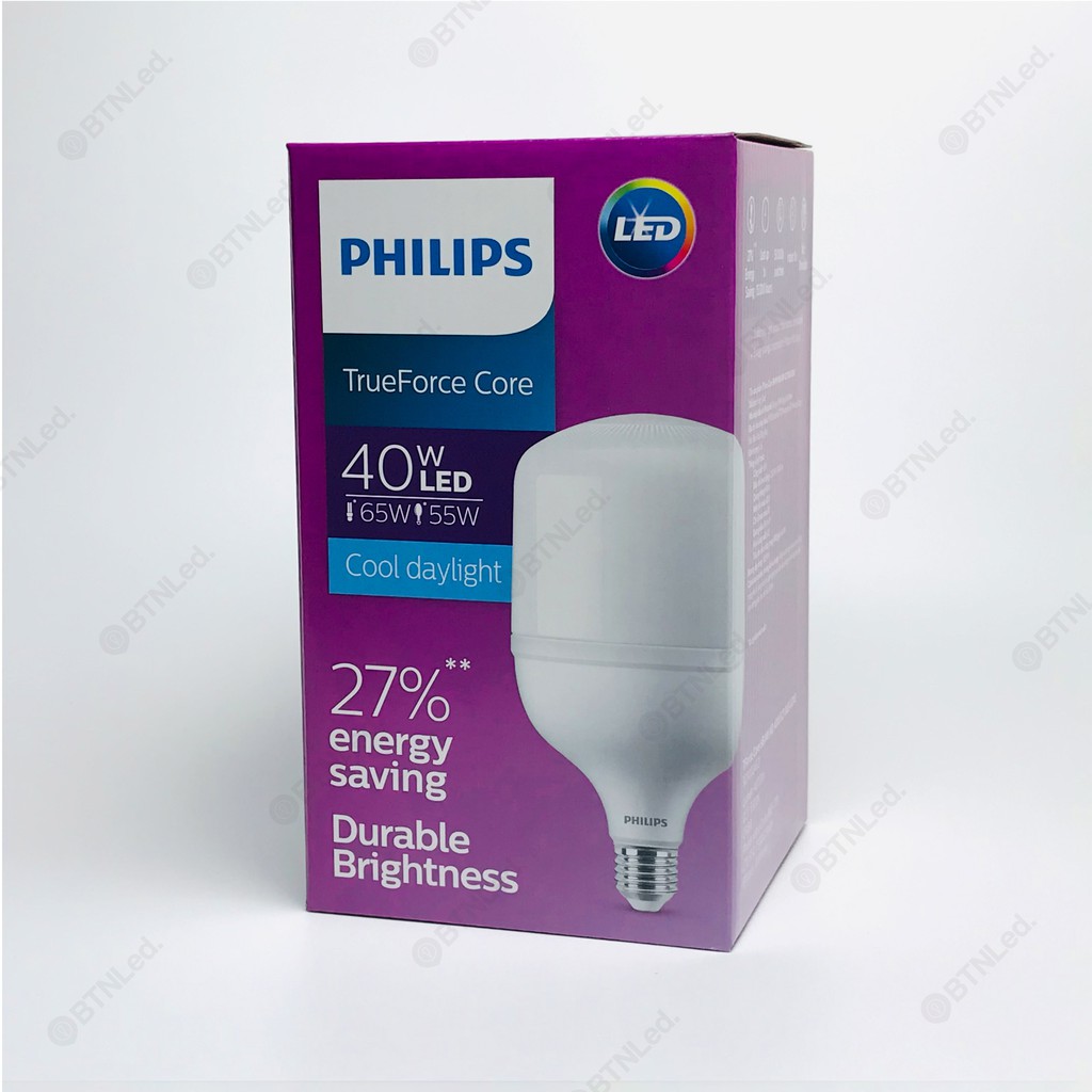 Bóng PHILIPS LED Bulb trụ MV 40W E27 - [HÀNG CHÍNH HÃNG] - Tiết kiệm điện, chất lượng ánh sáng cao