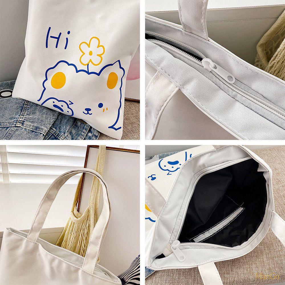 UUMIR Túi Xách Vải Canvas Cỡ Lớn Đa Năng In Họa Tiết Xinh Xắn