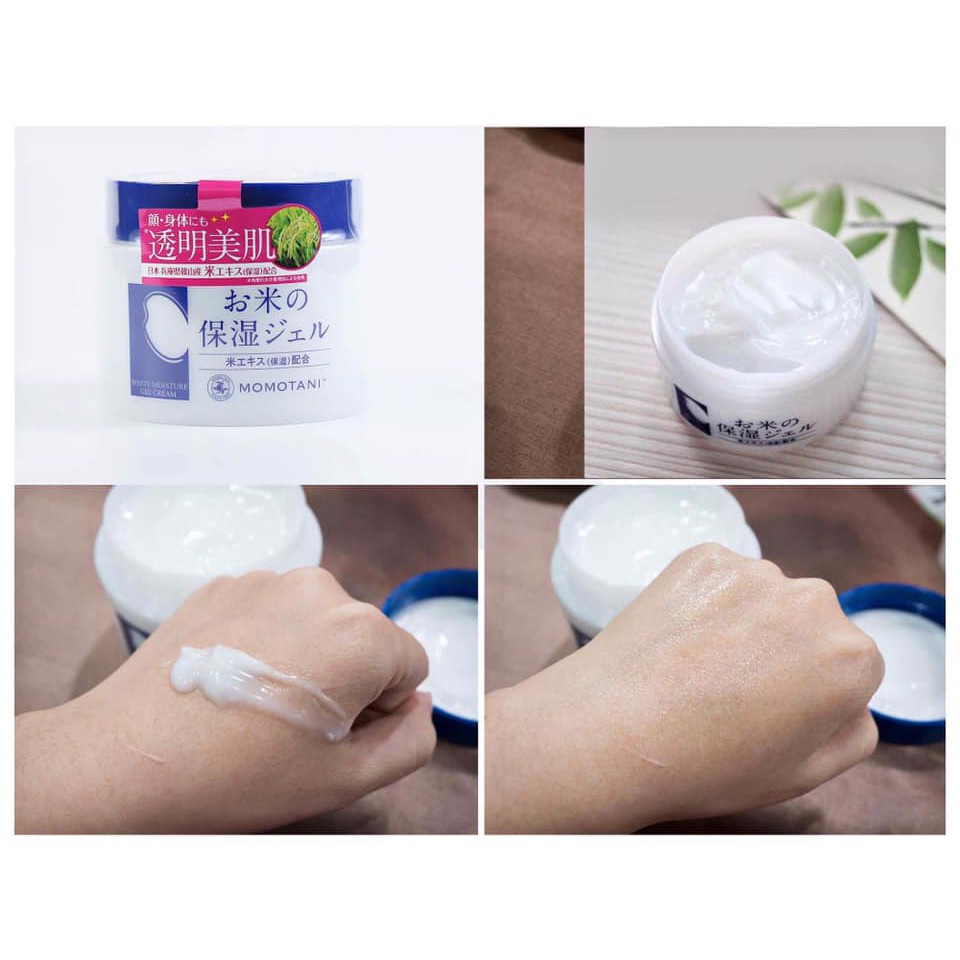 Kem Dưỡng Trắng Chiết Xuất Gạo Momotani White Moisture Gel Cream 230g