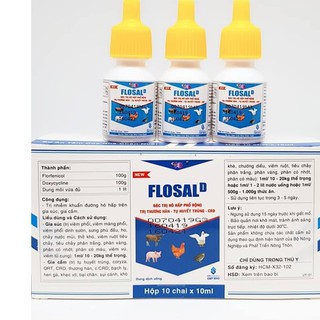 FLOSAL D cho Gà Khò Khè.. (1 Hộp 10chai - 10ml)