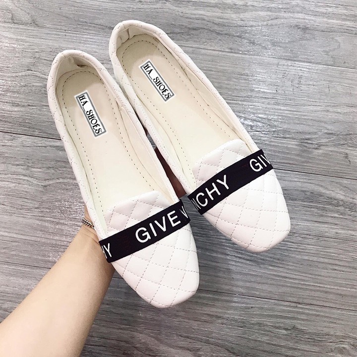 Giày nữ đế bệt given 2 màu đen và kem | BigBuy360 - bigbuy360.vn