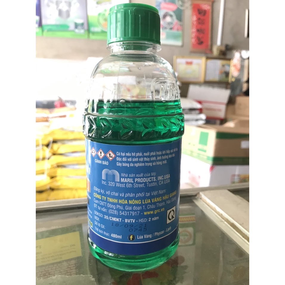 Trừ Vi Khuẩn Trên Cây Trồng Physan 20SL Physan lạnh 450ml, Trừ cháy bìa lá, thối nhũn, nấm hồng hại cao su
