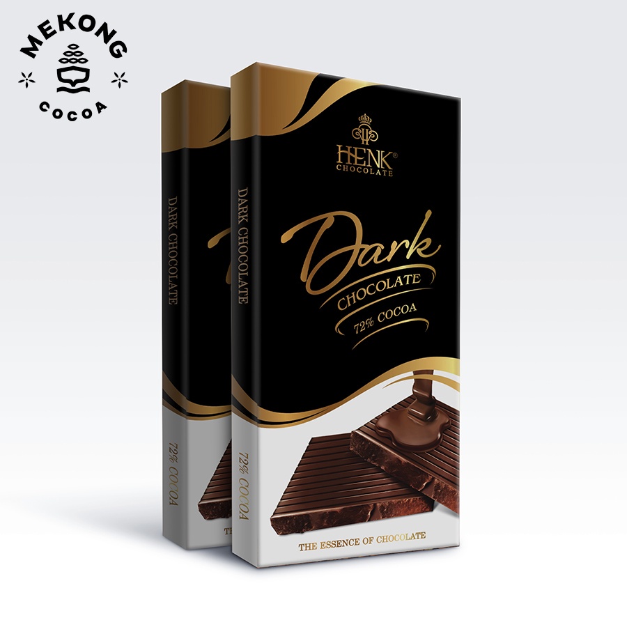 Combo 5 Socola Đen Nguyên Chất MARK&amp;MILK 72% Cocoa Có Vị Đắng Vừa Thanh 100g