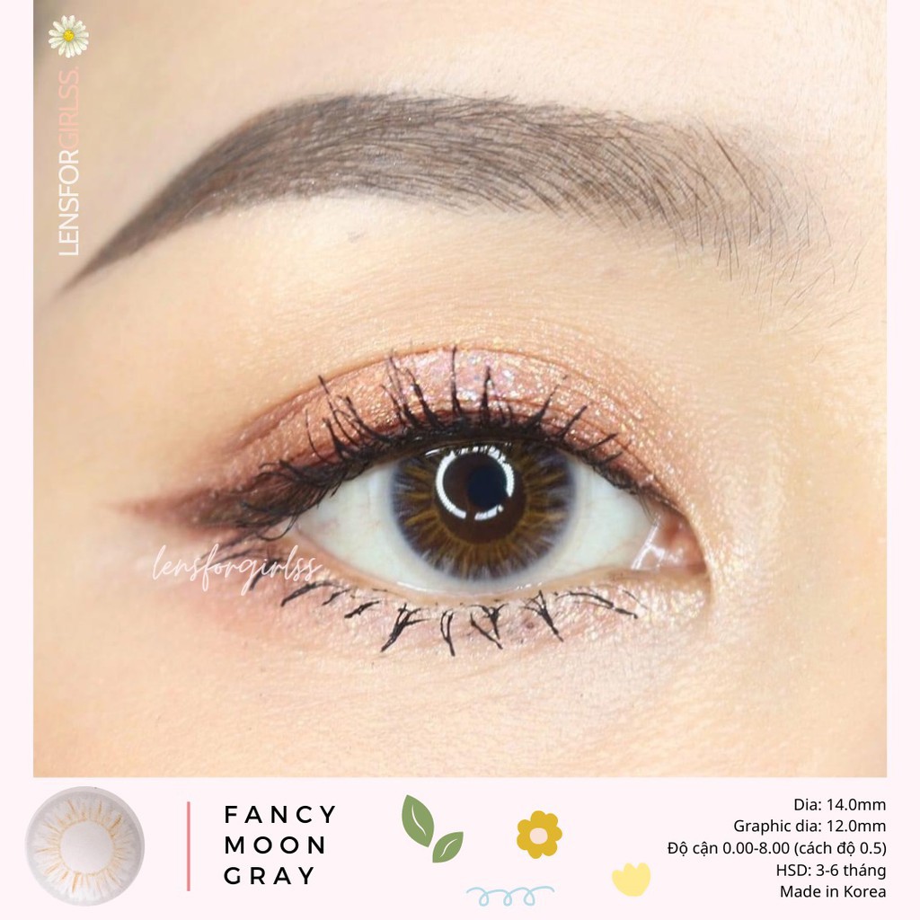 kính áp tròng cận <Hàng mới về> Kính áp tròng FANCY MOON GRAY (Hsd 3-6 tháng)