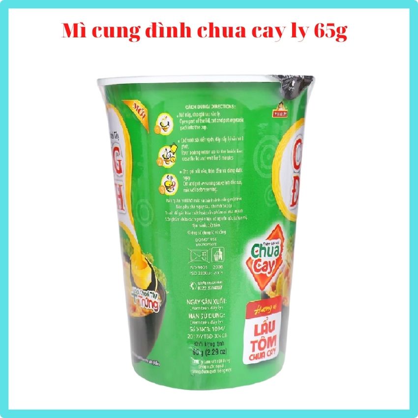Mì  Cung Đình thùng ly chua cay 65gx 24ly, MLCC01