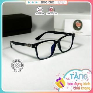 Kính Mắt Cận Thời Trang Chrome Hearts Melice Gọng Dẻo Họa Tiết Bạc