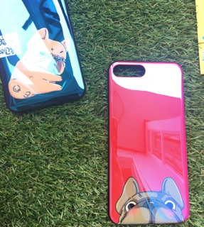 Ốp dẻo xà cừ chó Bull iphone 6 plus / 7 plus / 8 plus