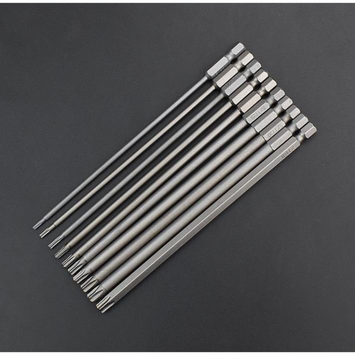 Mũi hoa thị lục giác lỗ và không lỗ dài 150mm có nam châm từ T6 đến T40 Minh M
