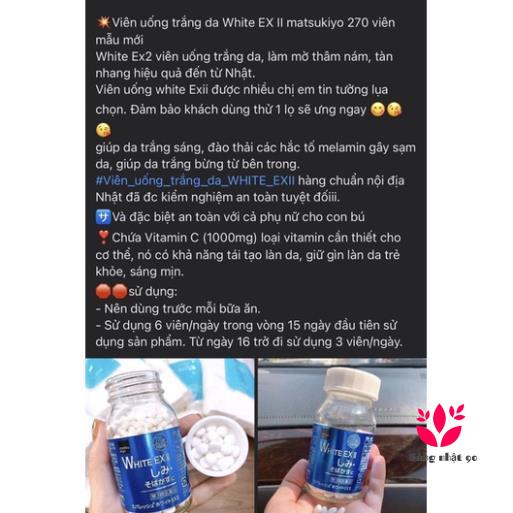 Viên uống Skin White EX ll 270 viên trắng da, mờ thâm nám Nhật Bản   Nhật Bản
