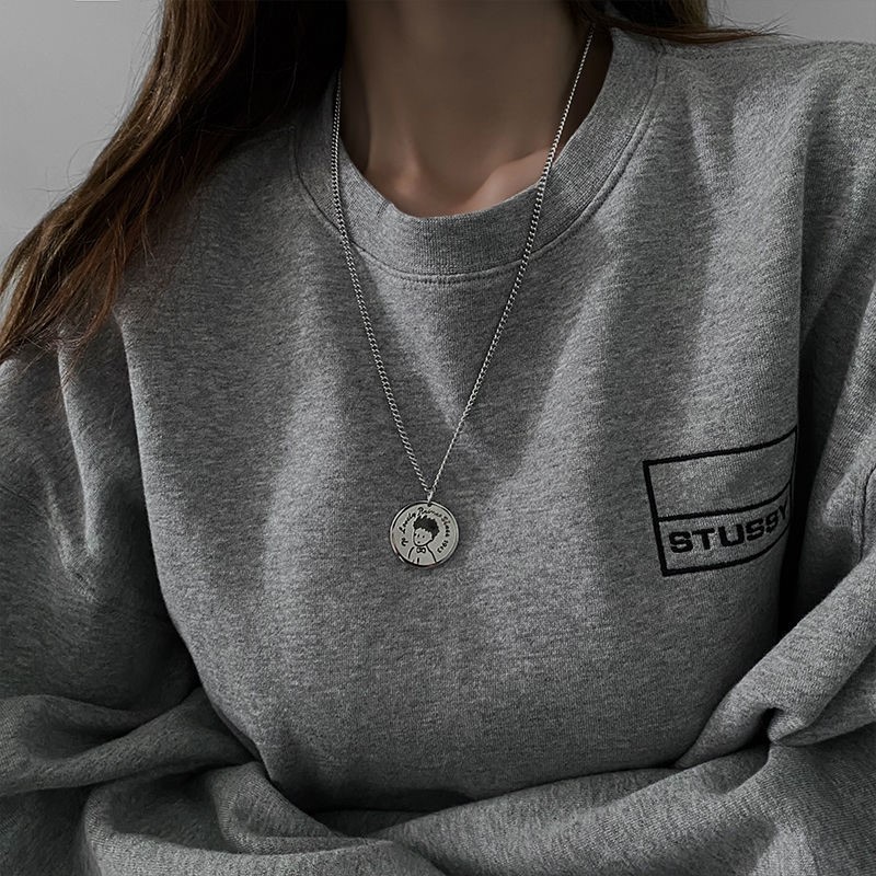 Vòng cổ MAYEBE LAVEND thép titan phong cách hip hop unisex