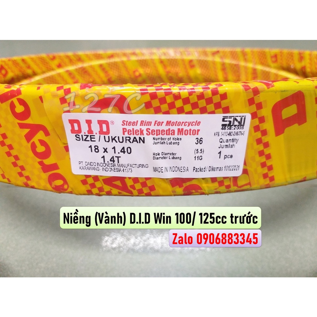 Cặp niềng  D.I.D Win 100/ 125cc