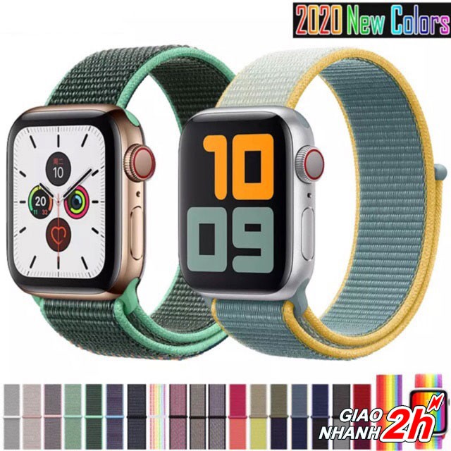 [Mới nhất 2021] Dây Nylon Vải Dán Apple Watch Sport Loop