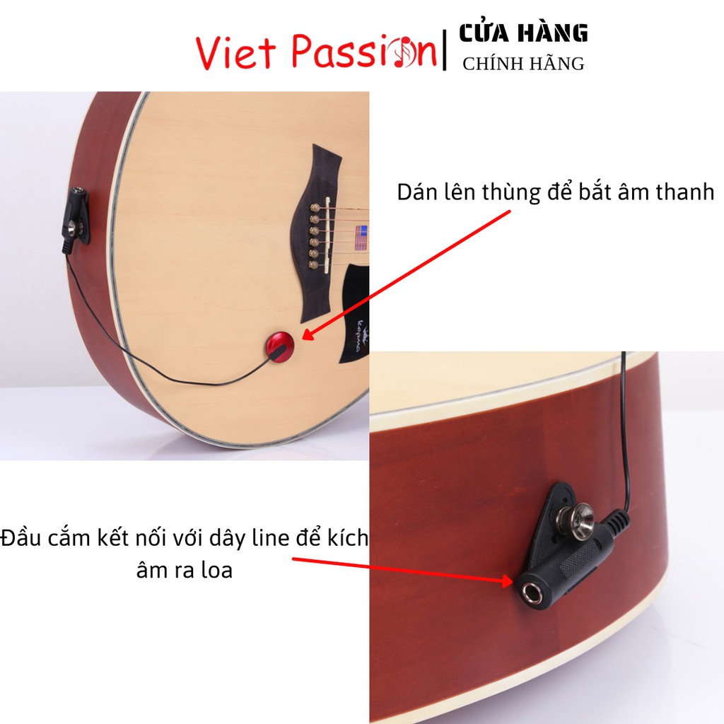 Pickup kích âm thanh từ đàn guitar ra loa không cần đục thùng  P011 P012 pickup AD20 chất lượng vietpassion