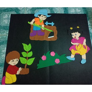tranh nỉ trang trí góc
