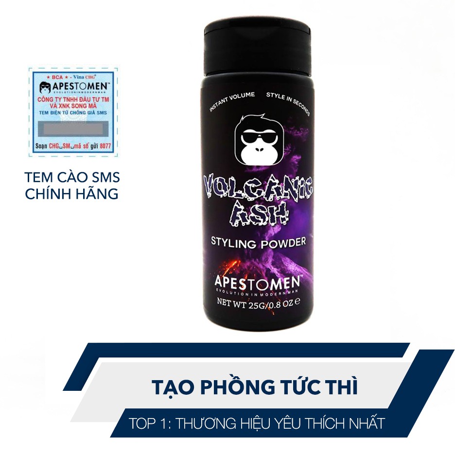 Bột Tạo Phồng Tóc Apestomen Volcanic Ash Styling Powder 25g