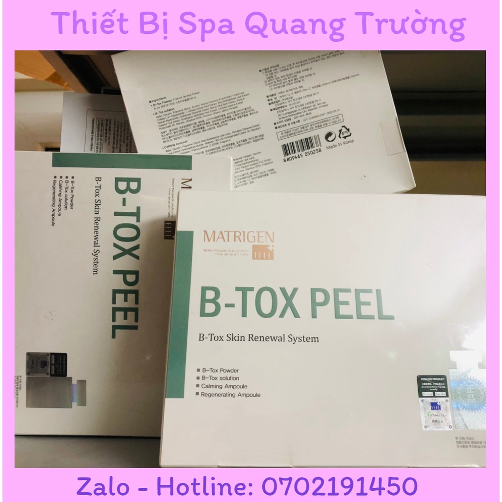 Thay da sinh học Hàn Quốc B-Tox BTOX PEEL MATRIGEN vi tảo 4 màu - Thiết Bị Spa Quang Trường