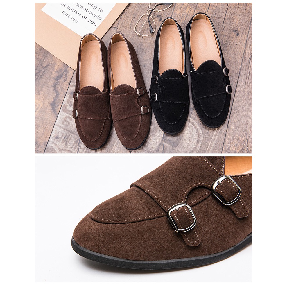 Kl2811 Suede Leather Shoes Trendy For Men