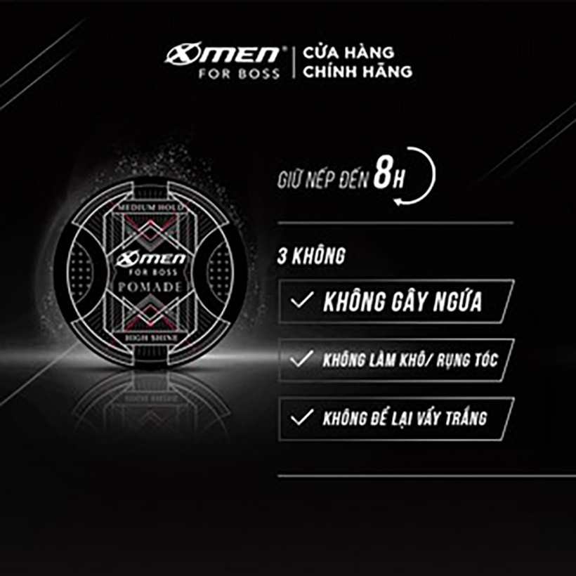 [Hàng tặng không bán]Pomade tạo kiểu tóc X-Men For Boss Medium Hold - Vuốt ngược sành điệu 60g