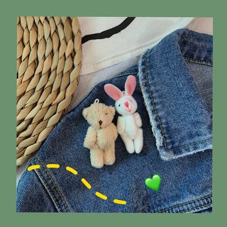 INS Furry Cute Cartoon Bunny Bear brooch