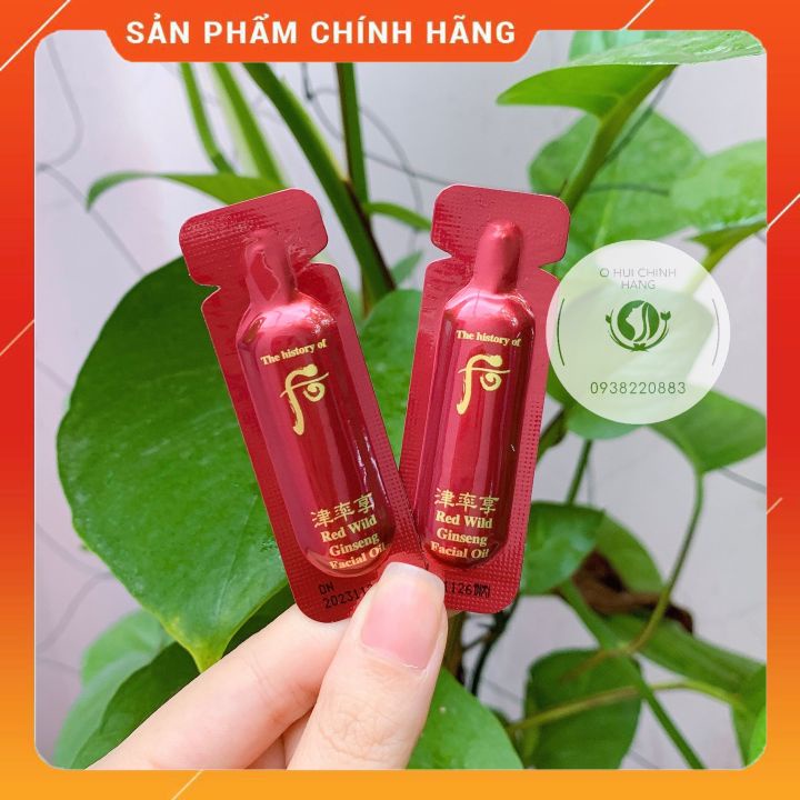 Combo 10 gói tinh chất whoo đỏ Red Wild Ginseng Facial Oil