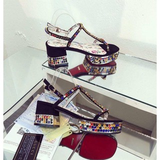 Sandal đế đính đá đủ màu