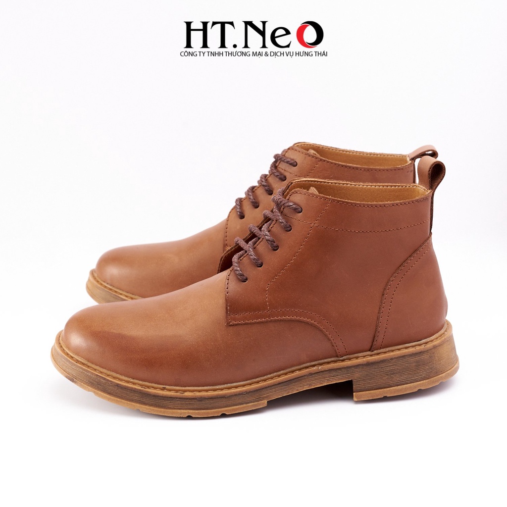 Giày boot nam HT.NEO Da bò thật 100%, đế đúc cao su nguyên khối chống trơn trượt, phong cách mạnh mẽ bụi bặm DN32-VB | BigBuy360 - bigbuy360.vn