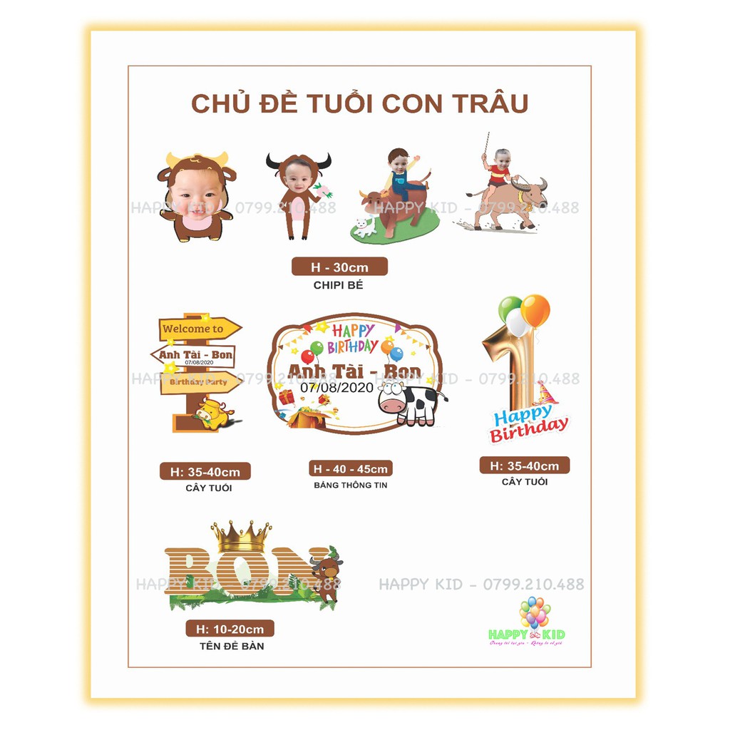 Combo Hình Chibi, Bảng Tên, Cây Để Bàn Welcome, Bảng Tên Bé Trai, Bé Gái Trang Trí Sinh Nhật, Thôi Nôi, Đầy Tháng