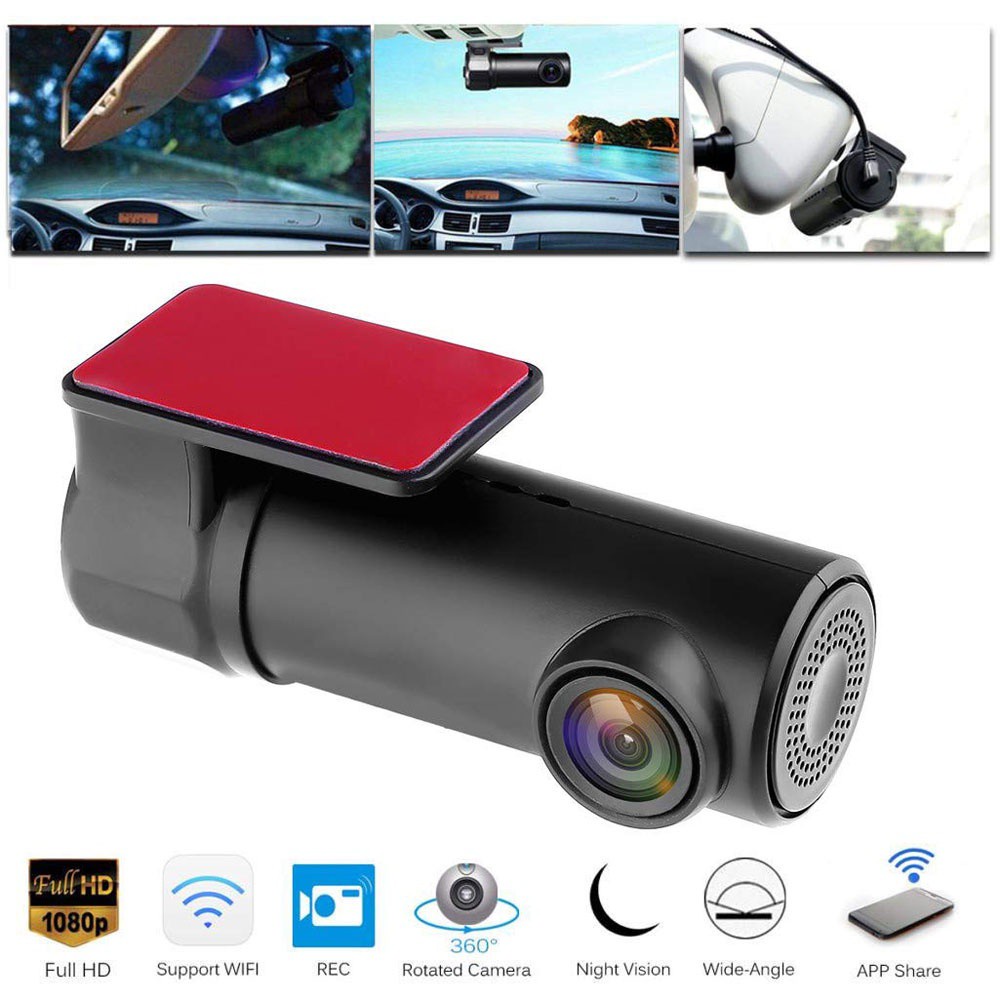 LANFY Mini Tachograph Automobile Driving Recorder Dash Cam 1080P Vehicle Dashboard Camera Car DVR Camera WIFI G-sensor Car Electronics Vision Dashcam/Multicolor