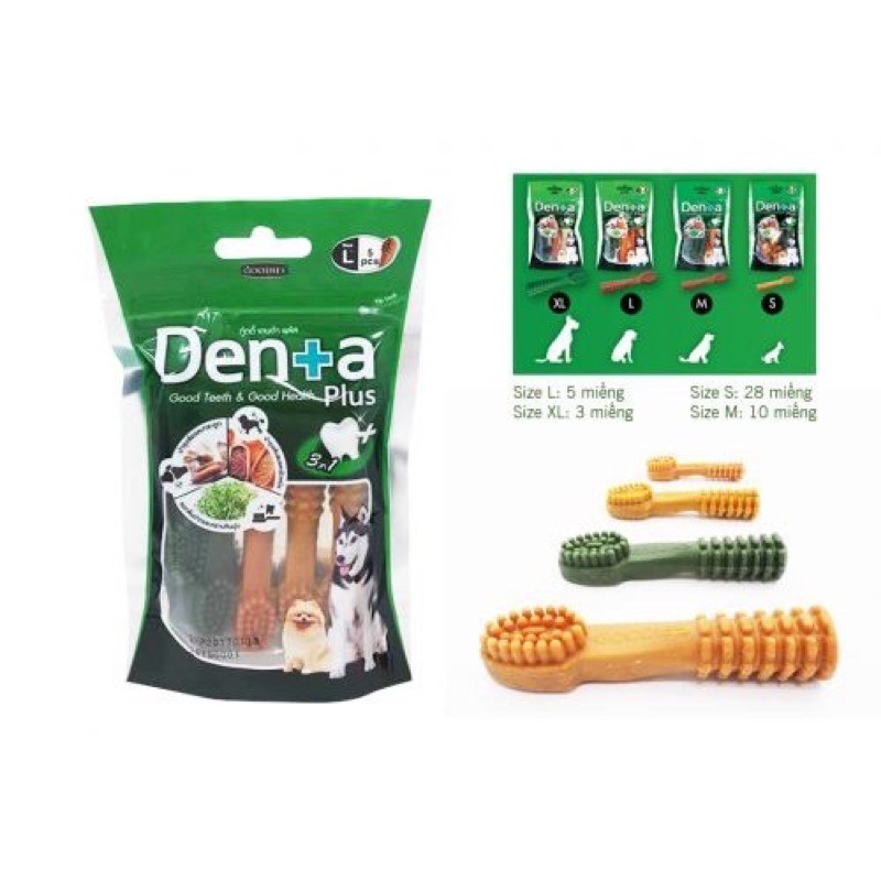 [Mã PETHOT giảm 8% đơn 199K] Xương gặm cho chó Denta Plus (Full Size) - NK Thái Lan - Thơm ngon, sạch răng mỗi ngày