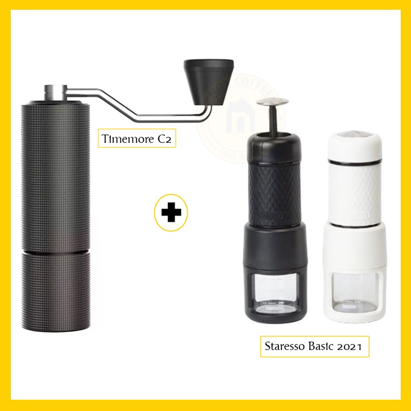 Commbo Staresso Basic và Cối Xay Timemore C2 | BẢN NÂNG CẤP 2021 [ Bảo Hành Chính Hãng 12 Tháng ]