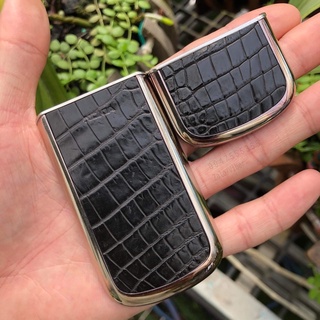 Miếng da nokia 8800 da cá sấu thật màu đen