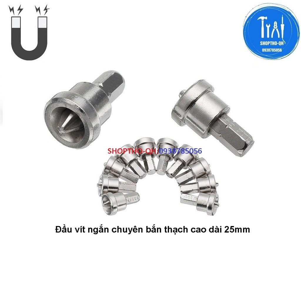 Đầu vít ngắn chuyên bắn thạch cao dài 25mm.