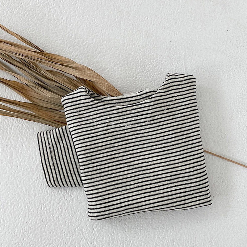 Áo Thun Cotton Tay Dài Kiểu Kẻ Sọc Thời Trang Cho Bé Trai