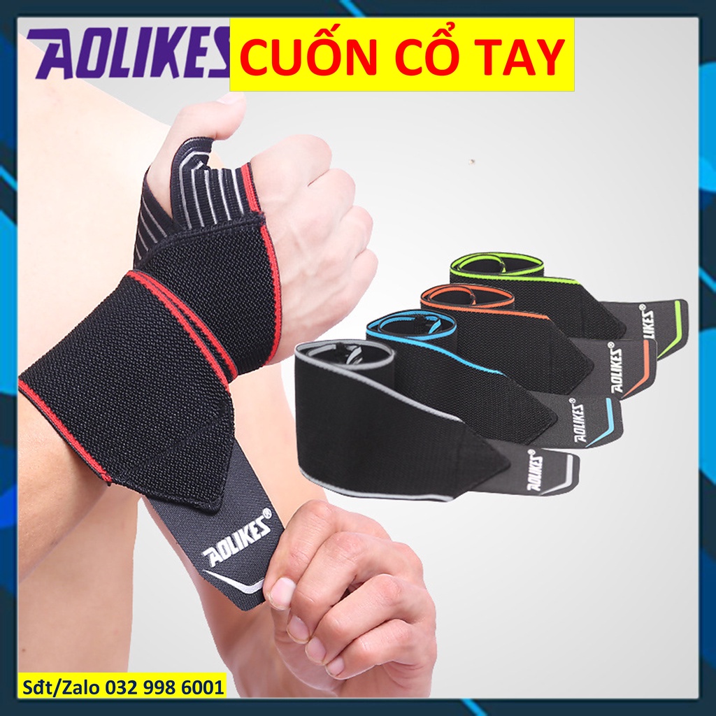 Băng cổ tay tập gym, Dây quấn cổ tay tập GYM chính hãng Aolikes 1540 1539 1538 7936 7637 1030 ddcg