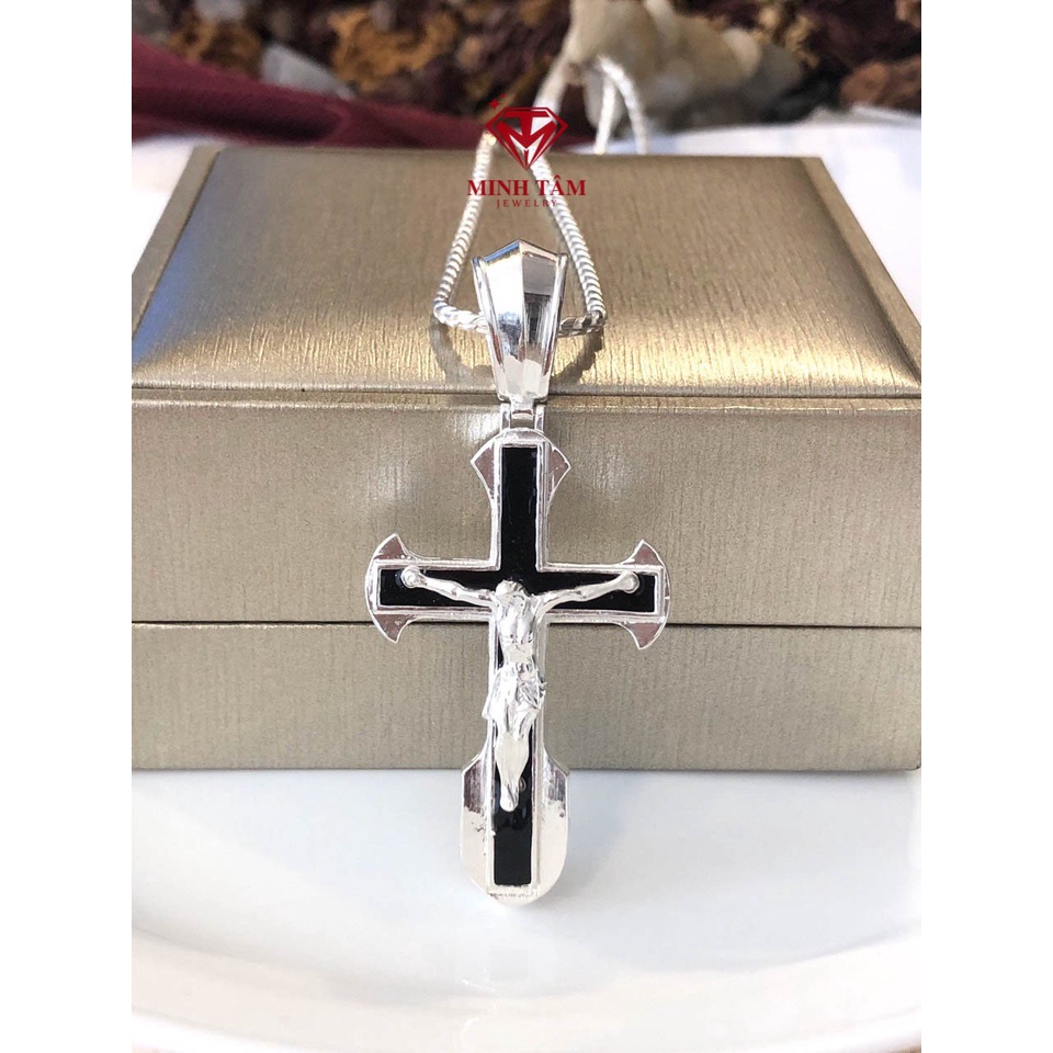 Mặt dây chuyền thành giá chúa Giesu bạc ta Minh Tâm Jewelry