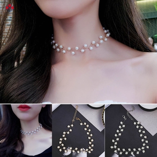 Dây chuyền đính ngọc trai nhân tạo thời trang Hàn Quốc cho nữ