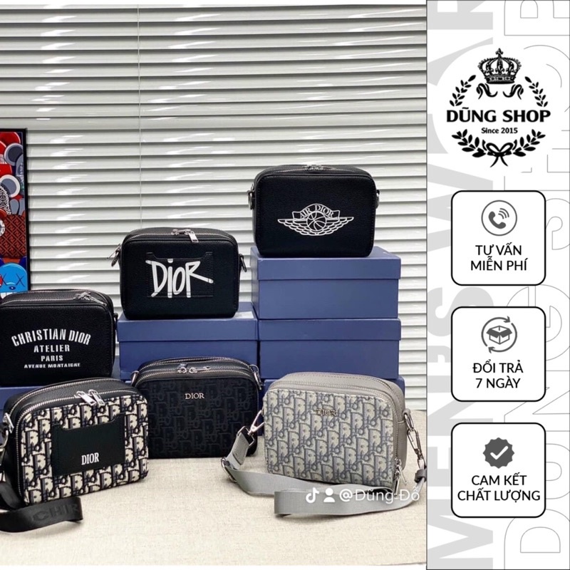 Túi đeo chéo bản cao cấp kèm hộp - Bag Dio.r trai gái đeo siêu chất TC006