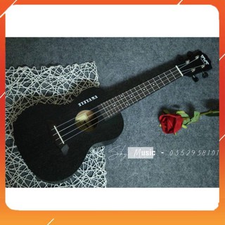 [HÀNG XỊN] Đàn Ukulele Concert BWS 23inch Đen Huyền Bí (Tặng kèm Full phụ kiện)