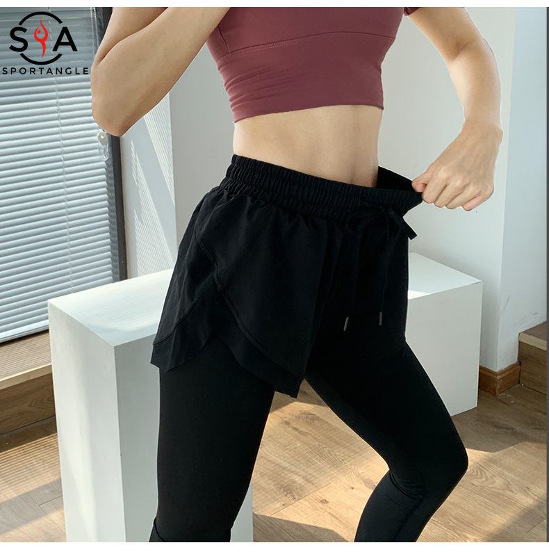 Quần legging thể thao chất liệu nhanh khô phối túi cá tính dành cho nữ | BigBuy360 - bigbuy360.vn