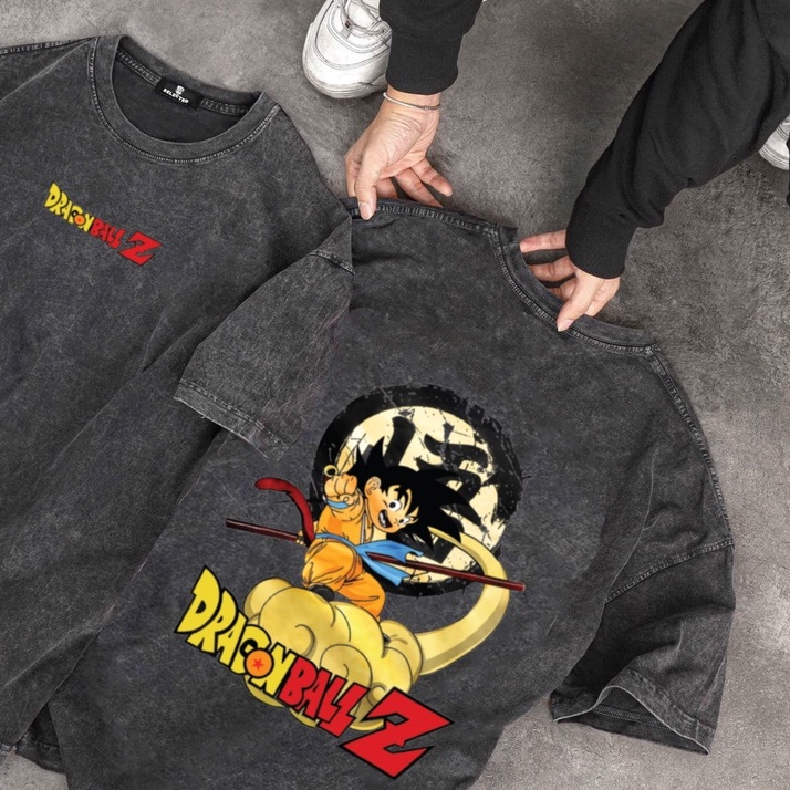 Áo thun tay lỡ nam nữ in hình Goku , Vải Cotton Form Oversize - SELECTED.STORE
