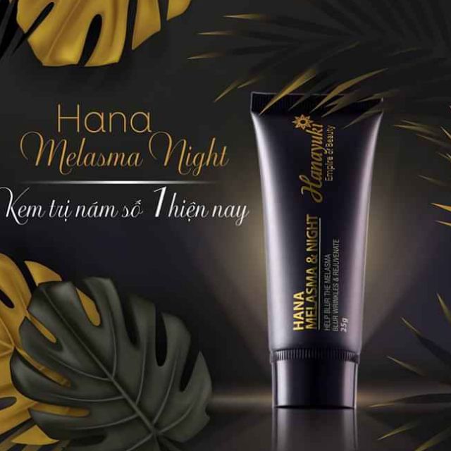 (chính hãng-date 2023) Kem nám đêm Hanayuki giảmnám và tàn nhang - Hana melasma & night