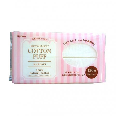 Bông tẩy trang Cotton Puff 130 miếng , bông tẩy trang chuyên dụng , Hàng Nhật Nội địa